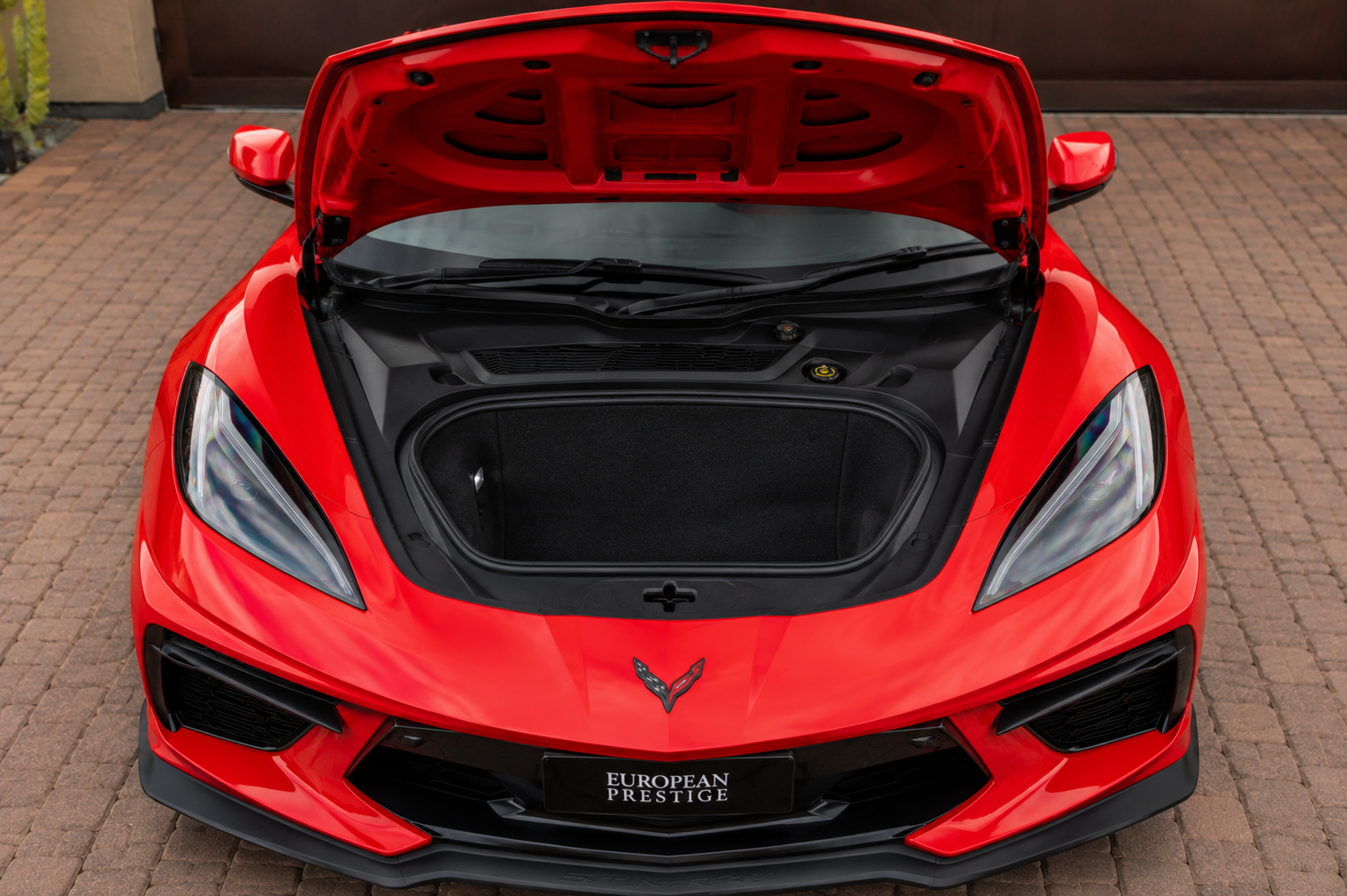 Corvette C8 Stingray open front trunk