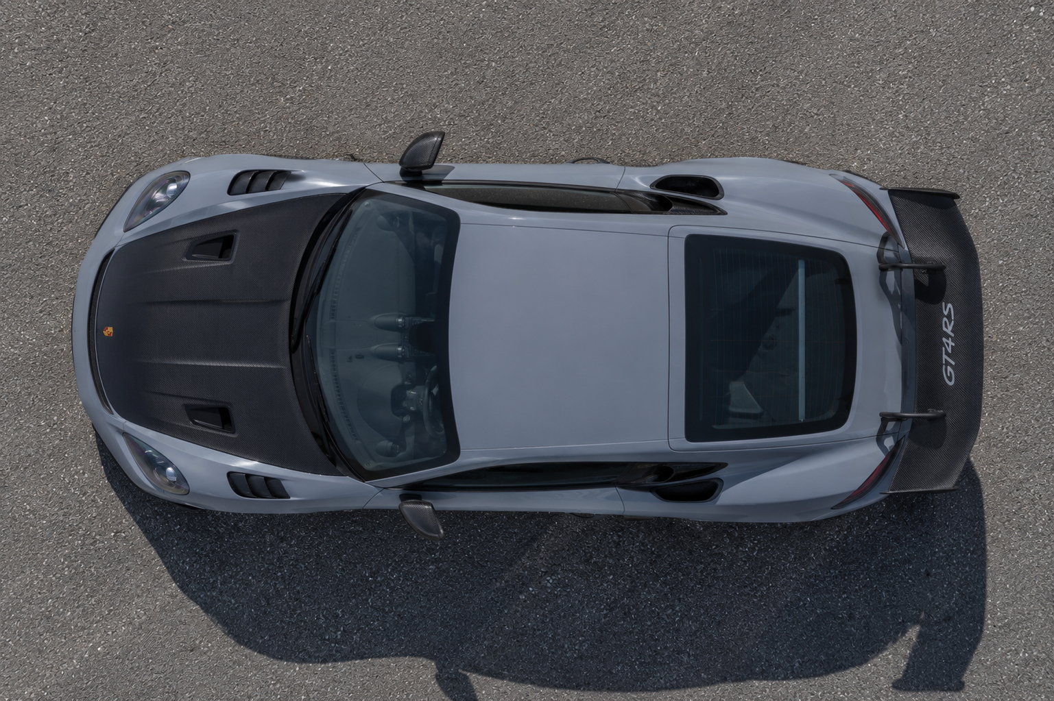 Porsche 718 GT4 RS overhead view