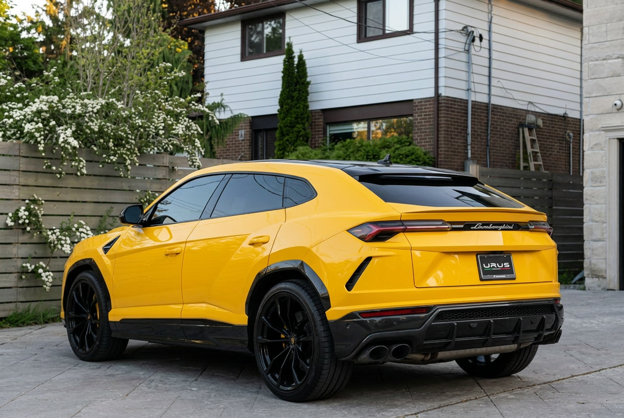 Lamborghini Urus rear three-quarter view